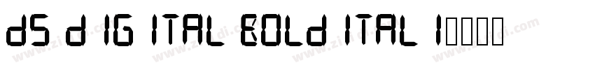DS Digital Bolditali字体转换